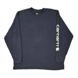 Carhartt Long Sleeve T-Shirt - 2XL Navy Cotton