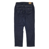 TOMMY HILFIGER Womens Jeans Blue Relaxed Straight Denim Dark W34 L31 Classic Zip