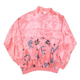 DOUBLE DUTY Womens Pink Printed Long Sleeve Button Neck Top XL Relaxed Fit