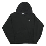 FILA Womens Black Pullover Hoodie XL Cotton Blend Casual Sportswear