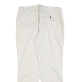 LAUREN RALPH LAUREN Womens Cotton Blend White Regular Straight Trousers W34 L30