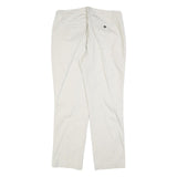 LAUREN RALPH LAUREN Womens Cotton Blend White Regular Straight Trousers W34 L30