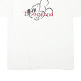 DISNEY Mens White Graphic T-Shirt L Short Sleeve Crew Neck Disneyland
