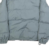 HELLY HANSEN Mens Grey & Black Puffer Jacket L Polyester Woven Plain Relaxed Fit