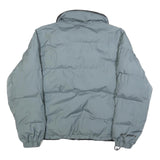 HELLY HANSEN Mens Grey & Black Puffer Jacket L Polyester Woven Plain Relaxed Fit