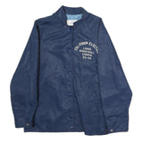 BONAVITT Womens Navy Blue Button Closure Jacket Polyester M Plain Casual Sports