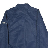 BONAVITT Womens Navy Blue Button Closure Jacket Polyester M Plain Casual Sports