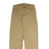 DICKIES Mens Regular Fit Workwear Beige Denim Jeans W32 L32 Durable Zip Closure