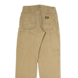 DICKIES Mens Regular Fit Workwear Beige Denim Jeans W32 L32 Durable Zip Closure