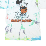 DISNEY Mens White & Multicolour Mickey Mouse Graphic T-Shirt M Short Sleeve Crew
