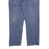 WRANGLER Mens Blue Regular Straight Denim Medium W38 L32 Zip Cotton Blend Jeans