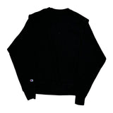 Reverse Weave Champion Graphic Sweatshirt - Small Black Cotton
