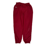 Reebok Track Pants - Large Red Polyester