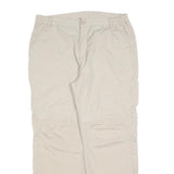 TREVOLUTION Mens Regular Fit Beige Polyester Blend Zip Trousers W34 L30