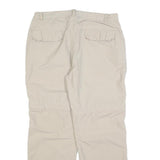 TREVOLUTION Mens Regular Fit Beige Polyester Blend Zip Trousers W34 L30