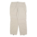 TREVOLUTION Mens Regular Fit Beige Polyester Blend Zip Trousers W34 L30