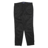 NAUTICA Womens Black Slim Fit Slim Leg Trousers W31 L26 Polyester Blend Zip