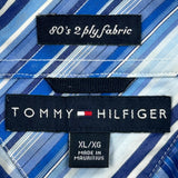 Tommy Hilfiger Checked Short Sleeve Shirt - XL Blue Cotton