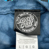 Santa Cruz Tie-Dye T-Shirt - Large Blue Cotton