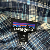 Patagonia Checked Short Sleeve Shirt - Medium Gray Cotton