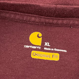 Carhartt T-Shirt - XL Burgundy Cotton