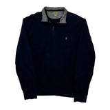Polo By Ralph Lauren 1/4 Zip - Large Navy Cotton