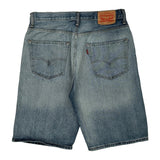 Levis Denim Shorts - 33W 10L Light Wash Denim