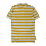 Polo By Ralph Lauren Striped Polo Shirt - Large White Cotton