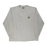 Carhartt Long Sleeve T-Shirt - XL White Cotton