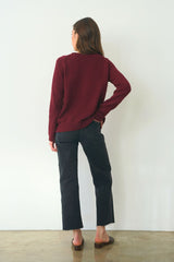 Sloane Crewneck in Burgundy