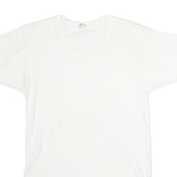 BVD Mens White Plain T-Shirt S Short Sleeve V-Neck Classic Comfort Basic