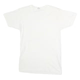 BVD Mens White Plain T-Shirt S Short Sleeve V-Neck Classic Comfort Basic