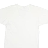 BVD Mens White Plain T-Shirt S Short Sleeve V-Neck Classic Comfort Basic