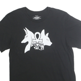 CALVIN KLEIN Mens Black Graphic T-Shirt M Short Sleeve Crew Neck Cotton