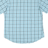 WRANGLER Mens Blue Check Short Sleeve Shirt M Casual Cotton Blend