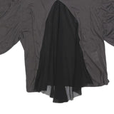 KOLOR Womens Grey & Black Modern T-Shirt M Short Sleeve V-Neck Cashmere Blend