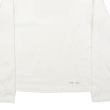 LEVI'S Girls White Blue Logo T-Shirt L Long Sleeve Crew Neck Casual Cotton