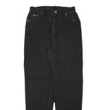 LEE Womens Relaxed Black Denim Jeans W27 L31 Comfortable Cotton Blend Zip