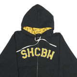 SELECTICAS Mens Black Zip Up Hoodie M SHCBW Logo Cotton Blend Casual Sweatshirt