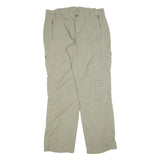 COLUMBIA Mens Regular Beige Cargo Trousers W34 L32 Outdoor Zip Pocket Utility