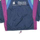 Womens Navy & Purple Blue Zip Up Plain Polyester Blend Casual XL Jacket