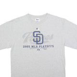 MAJESTIC Mens Grey 2005 MLB Playoffs Graphic T-Shirt M Short Sleeve Crew Neck