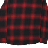 FLAG & ANTHEM Mens Red & Black Check Shirt L Casual Cotton Blend Long Sleeve