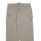 CARHARTT Mens Jeans Beige Relaxed Straight Denim W40 L32 Workwear Zip