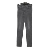 LEVI'S Womens Grey Slim Skinny Denim Medium Wash Cotton Blend Zip W28 L31