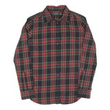 LAUREN RALPH LAUREN Womens Red & Navy Check Shirt S Classic Cotton Long Sleeve