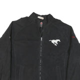 REEBOK Mens Black Running Jacket XL Polyester Blend Zip Plain Athletic