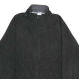 STARTER Mens Black Zip Jacket L Polyester Plain Casual Sportwear Lightweight