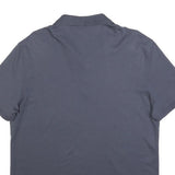 CALVIN KLEIN Mens Blue Polo Shirt Short Sleeve Plain Regular Fit L Cotton Blend
