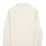 LACOSTE Womens Cream Button Cotton Blend Jacket S Plain Classic Stylish